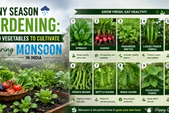 Vegetables to Grow in Monsoon in India