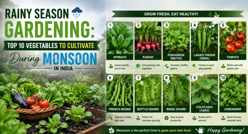 Vegetables to Grow in Monsoon in India