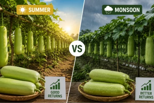 Summer vs Monsoon Bottle Gourd